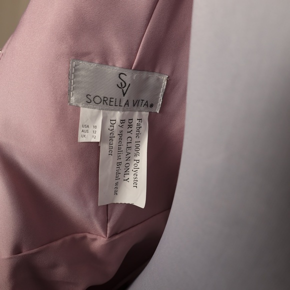 Sorella Vita 9070 Dusty Lavender Chiffon Floor Length Dress  Tag Sz10 (Sz 8) - Picture 5 of 13